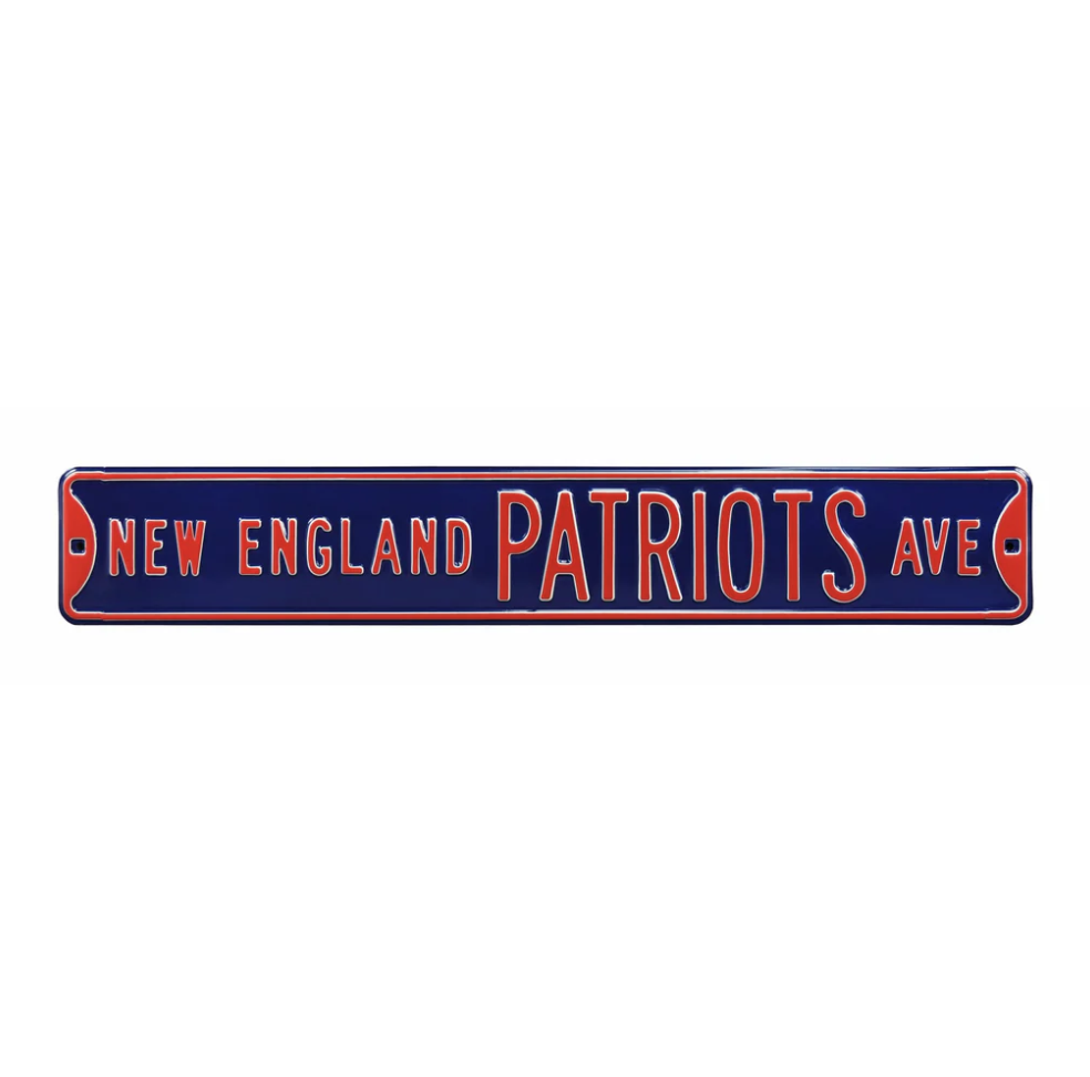 New England Patriots - PATRIOTS AVE - Embossed Steel Street Sign - Thumbnail 3