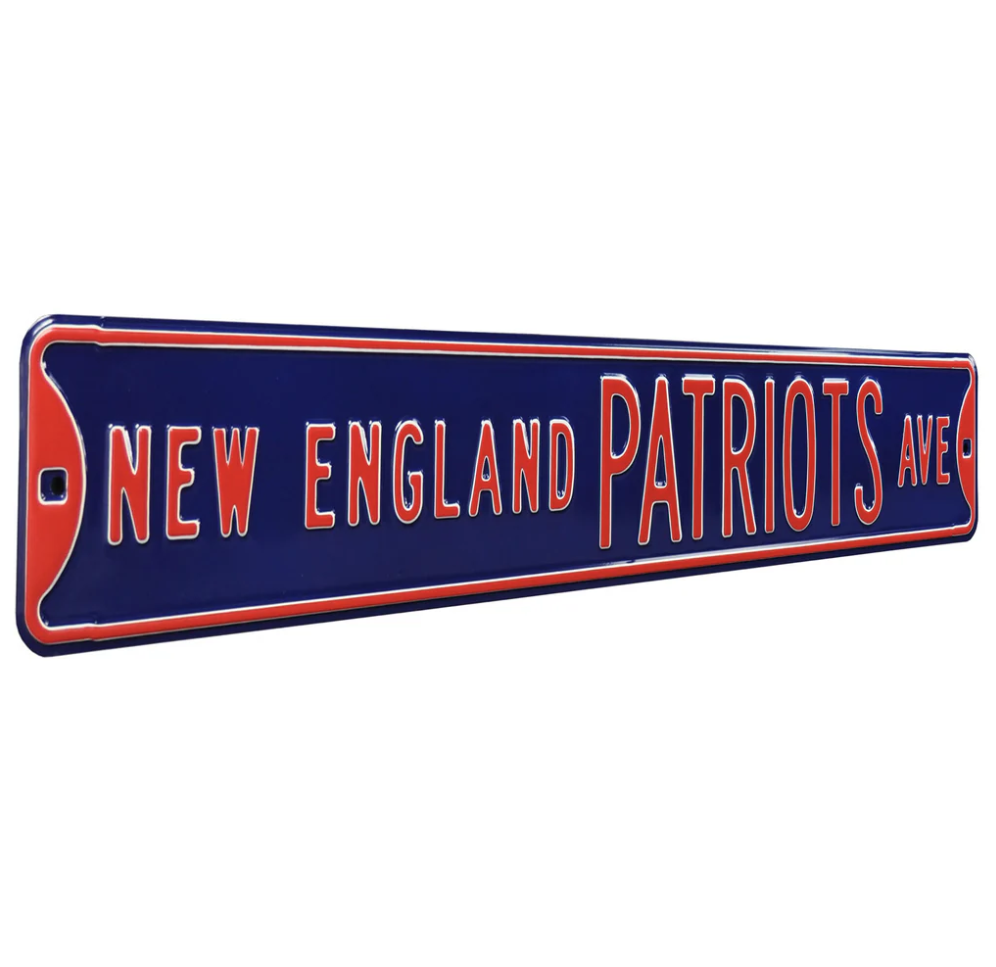 New England Patriots - PATRIOTS AVE - Embossed Steel Street Sign - Thumbnail 5